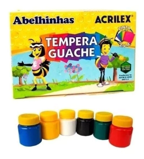Tinta Guache 15Ml 6 Cores - 02020 Acrilex