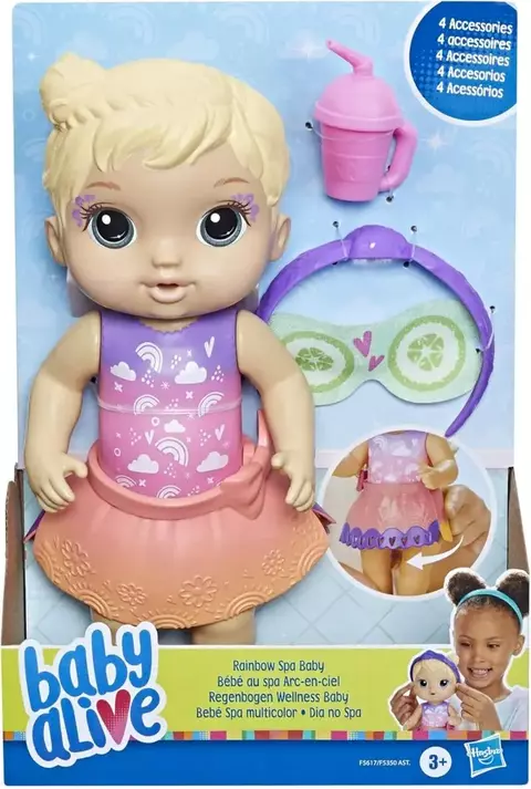Boneca Baby Alive Rainbow Spa Loira - F5617 Hasbro