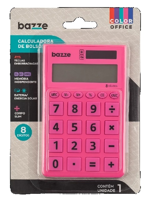 Calculadora Bolso Bazze Rosa - 618111 Tris