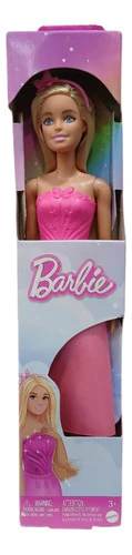 Barbie Loira Vestido Rosa Donzela - Jdm67 Mattel