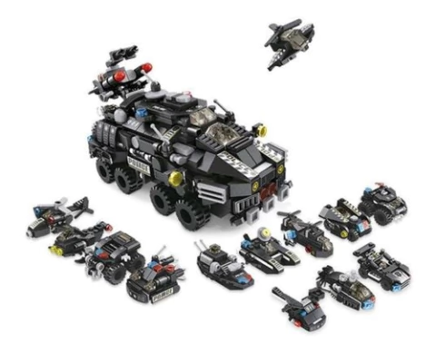 Bloco De Montar Policia 12X1 572 Pcs - Br1095 Multi