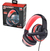 Fone De Ouvido Com Microfone Gamer Usb Headset Vermelho