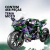 Bloco De Montar Motocicleta Racing Verde/Roxa 458 Pcs - GDR1966 Golden Rio na internet
