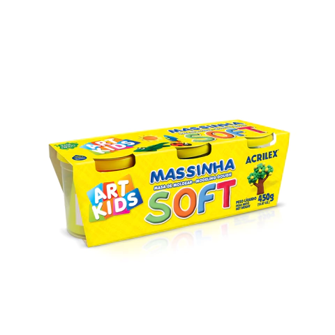 Massa De Modelar Soft 3 Potes - 07303 Acrilex