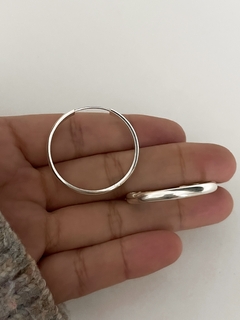 Argollas chatas de 2.7 cm (par)