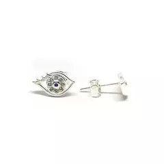 aros ojo con piedras (par)