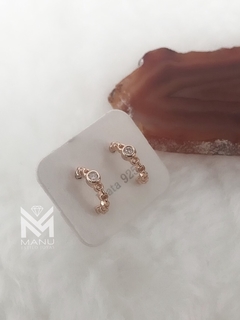 Semi argollas Plata rose (par)