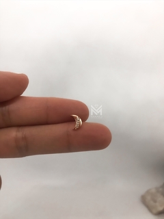 Aro lunita Plata rose (unidad)