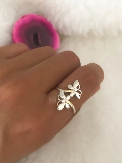 Anillo doble mariposas - comprar online