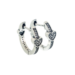 Argollas doble corazon (par)