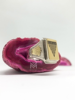 Sello con corona plata y oro - tienda online
