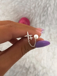 Anillo con Cadena y Perla - comprar online