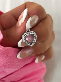 charm corazon rosa - comprar online