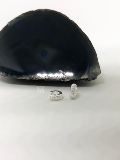 Argollas 8 mm con piedras (par)