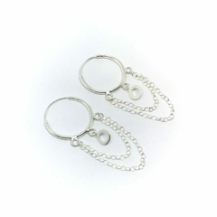 Argollas cadenas con circulo (par)