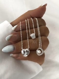 Collar dije con piedras y perla - comprar online