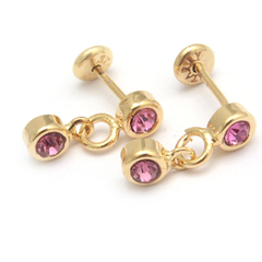 abridores colgantes con piedras (par) - comprar online