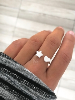 Anillo Estrella y corazón