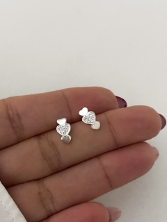 Aros triple corazones (Par)