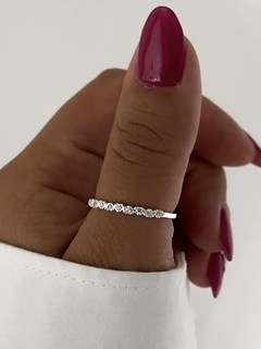 anillo corazoncitos con piedras
