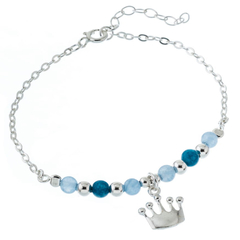 Pulsera piedras con corona