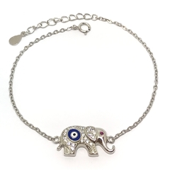 Pulsera rhodinada con elefante