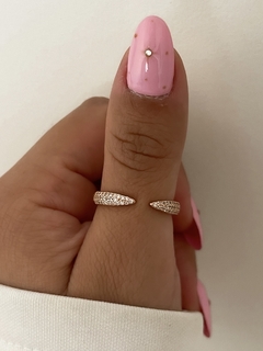 Anillo abierto de plata rose