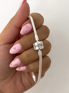 PULSERA CIERRE TAMBOR CON PIEDRAS Y LISO - Estilojoyasmanu
