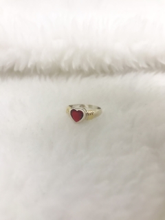 Anillo corazón con cubic - comprar online