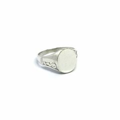 anillo sello calado de costados