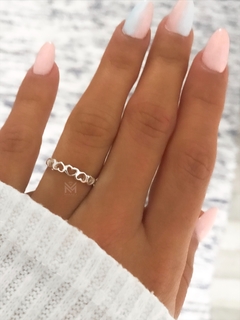 Anillo corazones calados