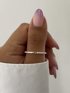 Anillo cintillo rectangular