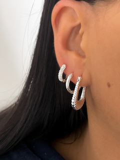 Argollas con piedras (par) - comprar online