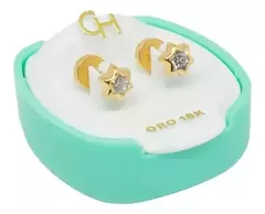Abridor oro 18K Estrella con cubic