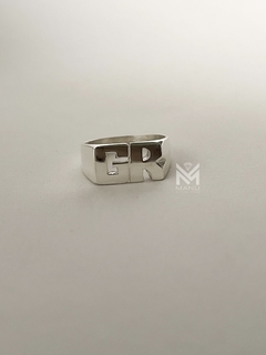 Imagen de Anillo iniciales recto