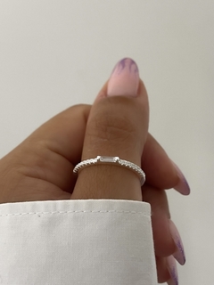 Anillo cintillo rectangular - comprar online