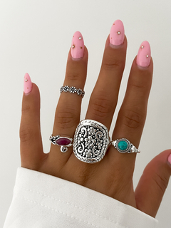 Anillo inflado flores - Estilojoyasmanu