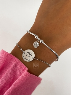 pulsera con medalla para grabar - Estilojoyasmanu