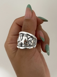 Anillo elefante con hojas - comprar online