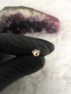 aro huella con piedras (unidad)