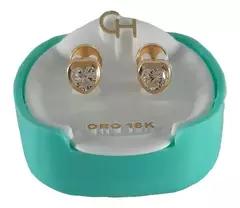 Abridor oro 18K corazón con piedra - comprar online