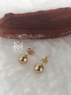 Aros bolita laminado en oro