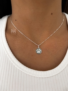 Cadena con medalla y huella - comprar online