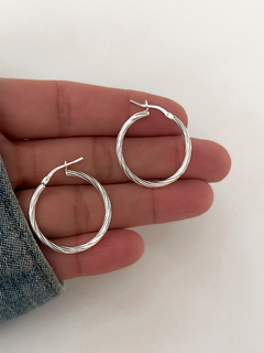 Argollas rayadas de 24 mm (par)