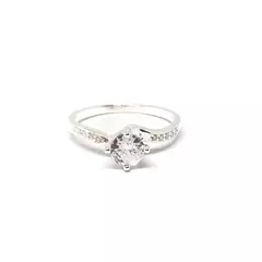 Anillo cruzado tipo solitario
