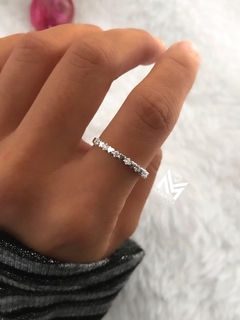 anillo mini corazónes y piedras - comprar online