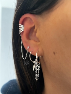 Argollas cadenas con circulo (par) - comprar online