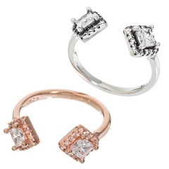 Anillo abierto con rombos