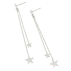 Aros cadenas y Estrellas (par)