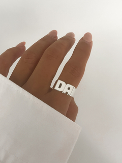 Anillo iniciales recto